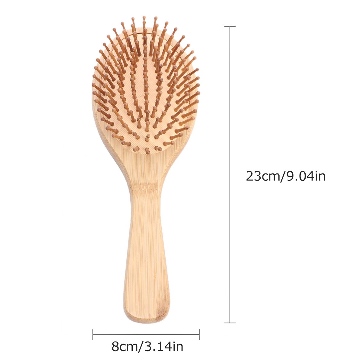 Peine de masaje de bambú para hombre y mujer, cepillo antiestático para desenredar, herramienta de masaje para la cabeza de niños