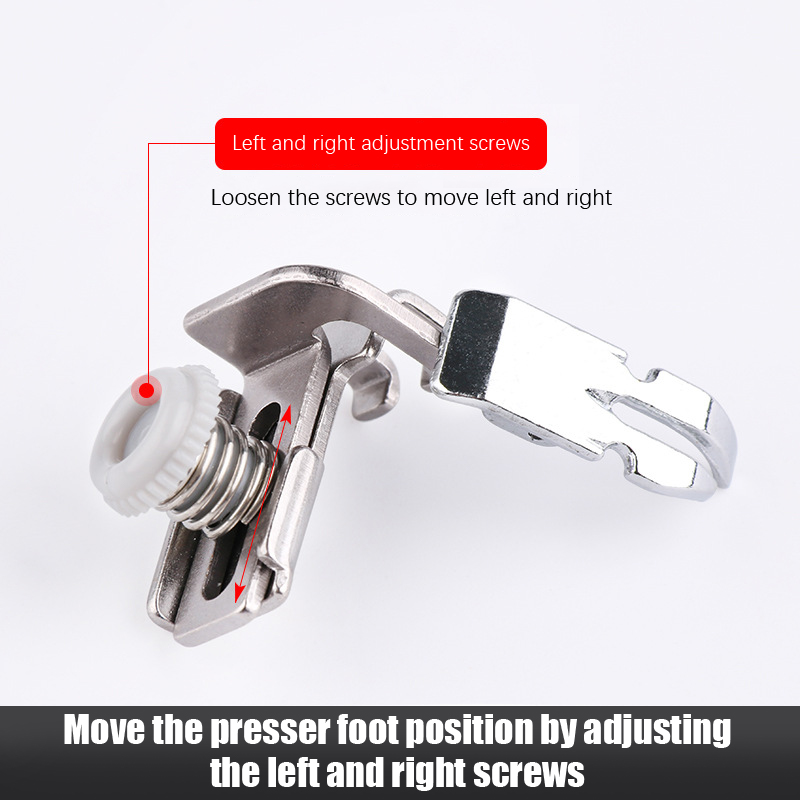 Prensatelas Universal para máquina de coser, accesorios para máquina de coser con cremallera Invisible, pie izquierdo y derecho Unilateral, 1 unidad,