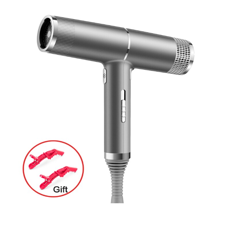 Hair Dryer, (Safety Upgraded) Ionic Hairdryer for Hair Care, Powerful /Cool Wind Blow Dryer, Men And Women: EU Plug / Silver