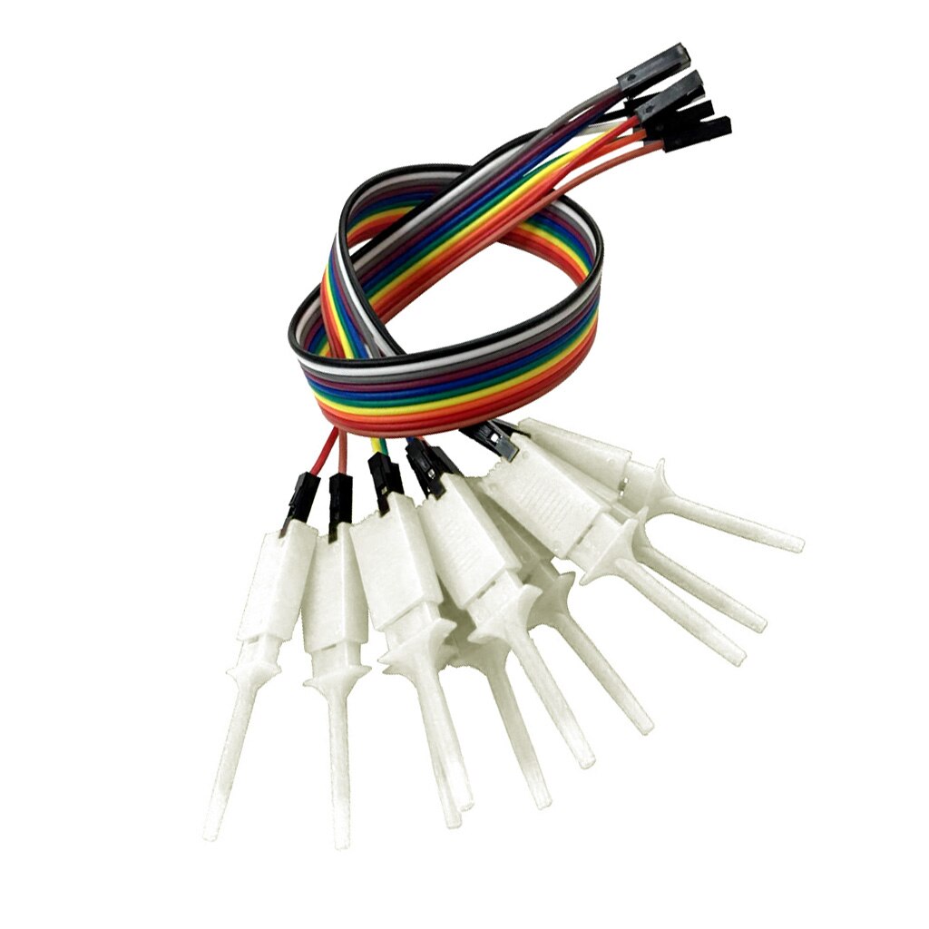 20 Pieces Logic Analyzer Cable Probe Test Hook Clip Line White+Black