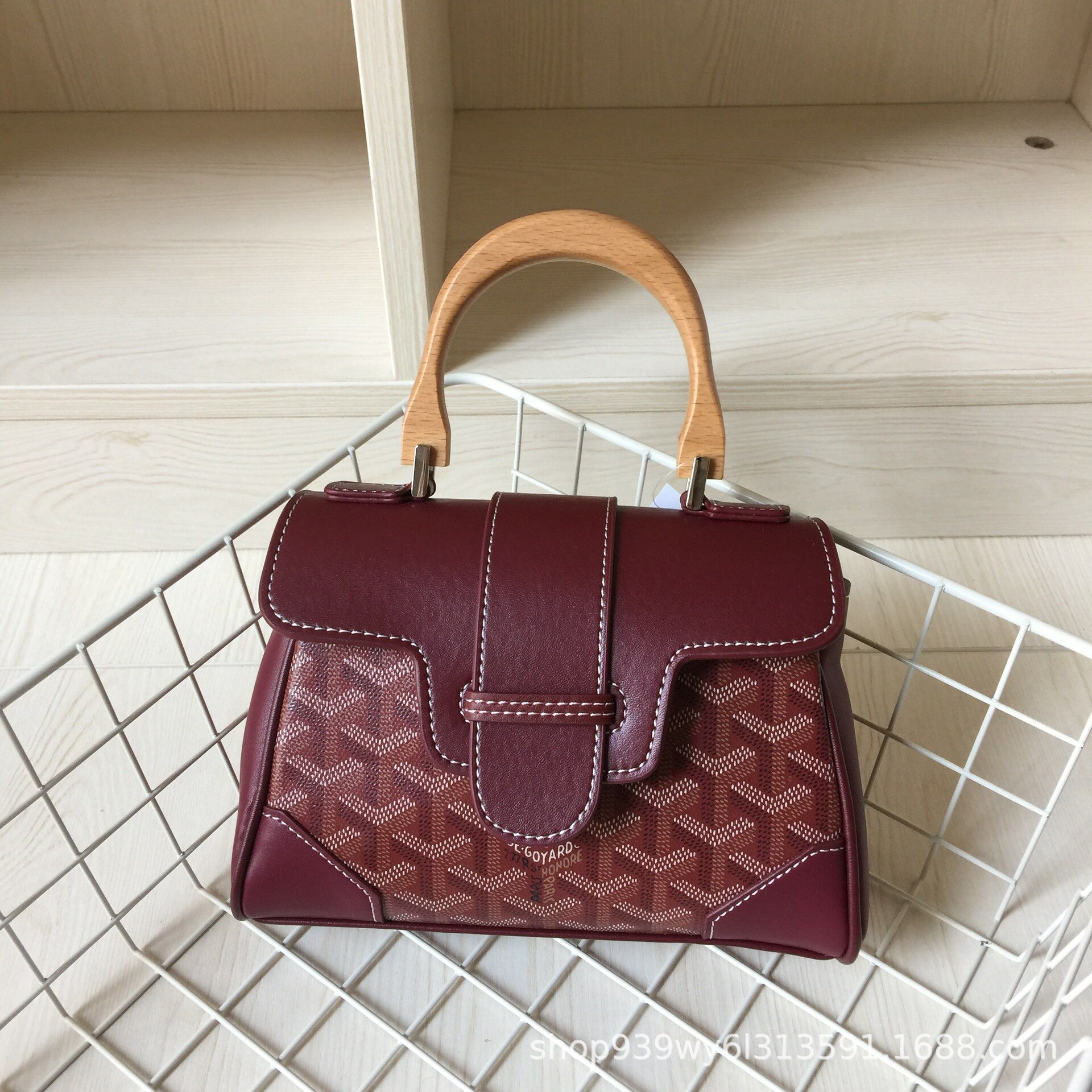 neue herbst und winter handtaschen net rot hund zahn messenger frauen tasche schulter tasche messenger tasche: Wine red