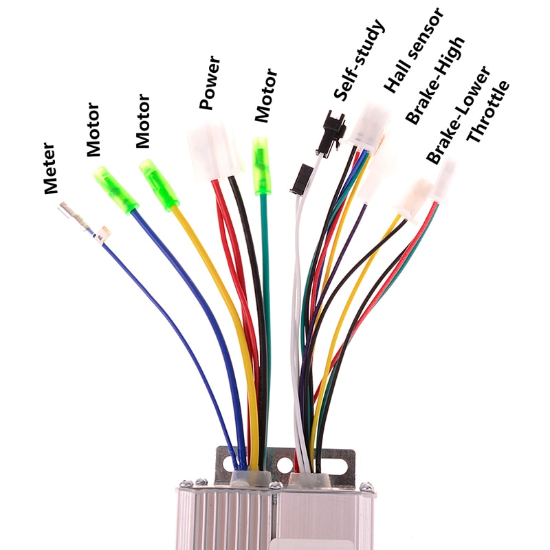 Accesorios para bicicleta eléctrica, controlador de Motor de CC sin escobillas de 350W, 36V/48V, para bicicleta eléctrica y Scooter, 1 unidad
