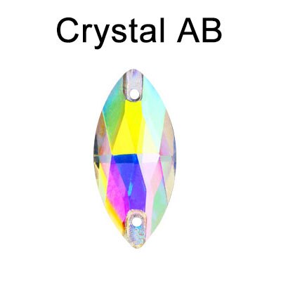 Og byder på formede flatback-påsyede krystaller med to huller gør-det-selv tøjtilbehør syhåndværk: Crystal ab / 13 x 22mm 36 stk
