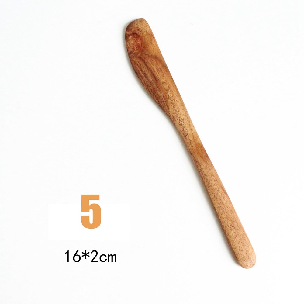 1 Stck Teak Material Esslöffel Milch Pulver Rühren Löffel Butter Gastronomie Scoop Umwelt Geschirr Küche Werkzeug: 5