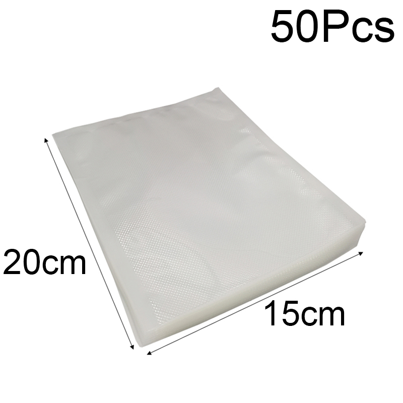 Lebensmittel Vakuum Versiegelung Rollen 12 15 20 25 28 30cm X 500cm Für Saving Vakuum Abdichtung Lagerung Taschen: 15x20cm 50Pcs