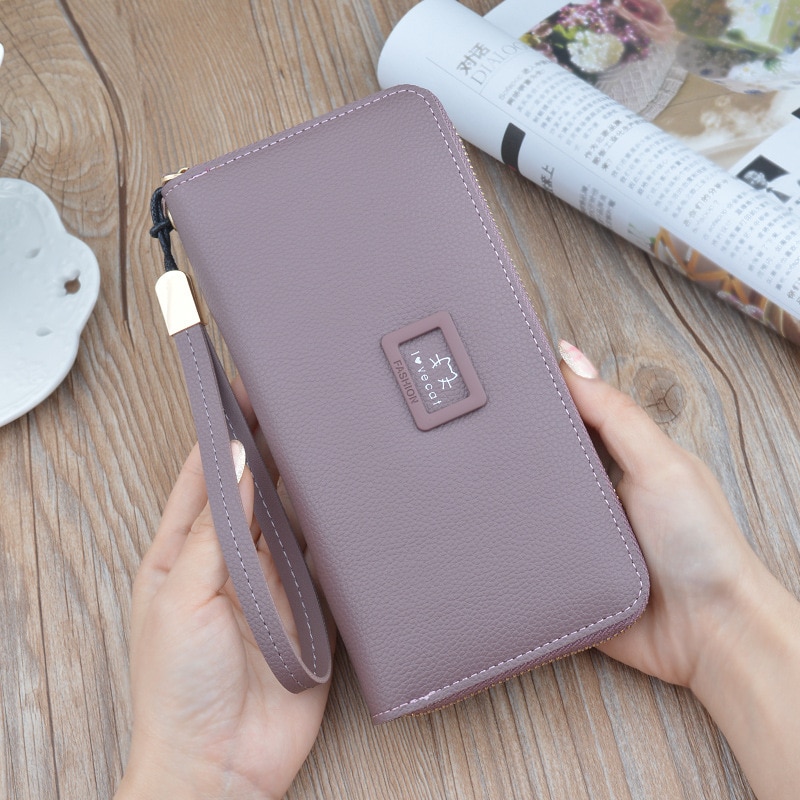 Women Long Wallet Large Capacity Purse Card Holders Phone Bag Printing Cat Wallet Portfel.