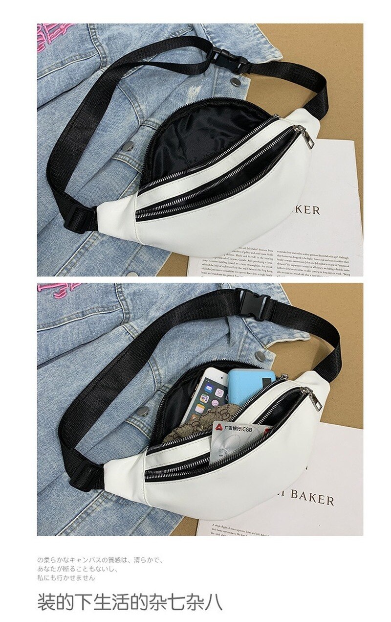 Kleine Taille Tasche frauen 2020Neu lässig Schulter Tasche Einfache Mädchen der Brust Tasche Bote Tasche