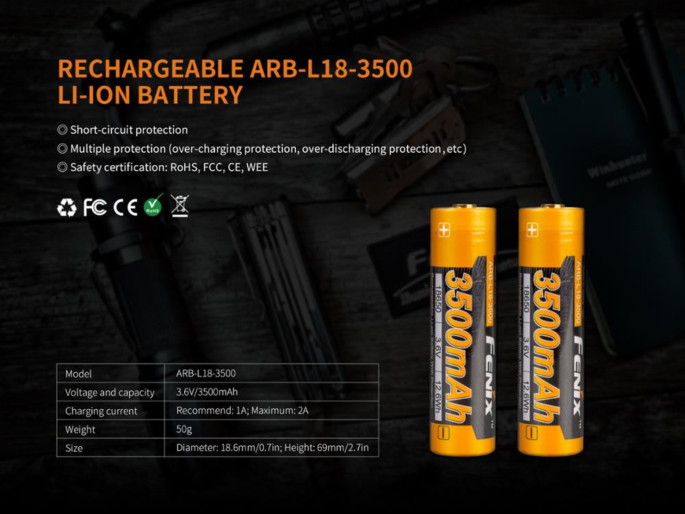 Fenix ARE-X11 CHARGING KIT Charing Kit Smart Battery Charger 5V USB Output Intelligent Battery ARB-L18-3500