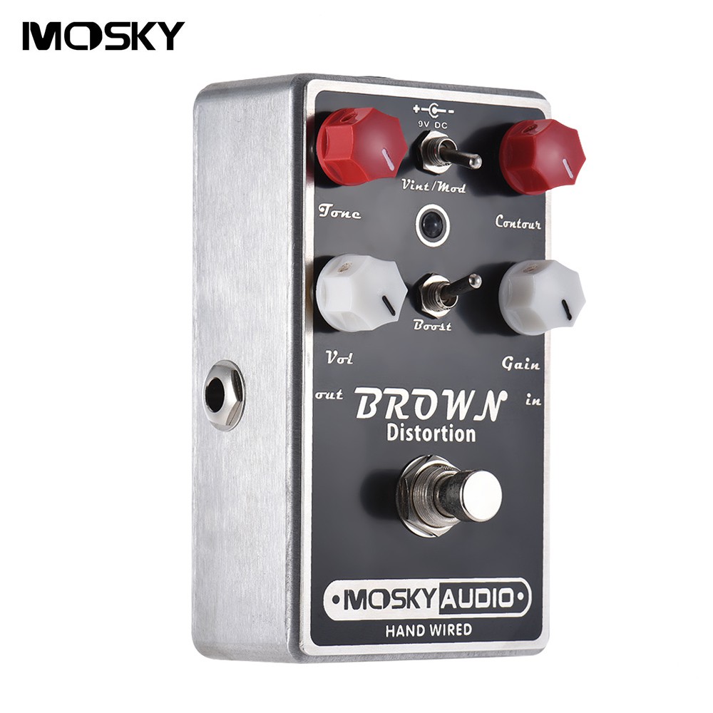MOSKY BROWN Distortion Guitar Effect Pedal Full Metal Shell True Bypass Distortion Effect Guitar Pedal