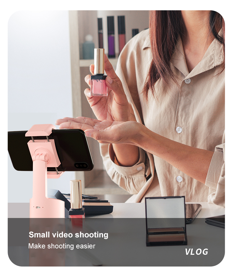 AI Smart Phone PTZ 360-degree Follow-up VLOG Video Photography Live Support Tripod Handheld Stabilizer For Platform Live C0K0