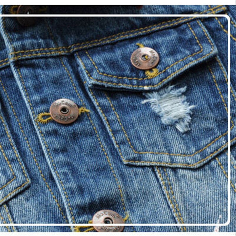 Children&#39;s Denim Jacket With Hood Brand Kids Jean Coat For Teen Boys 2-14 Years Outerwear