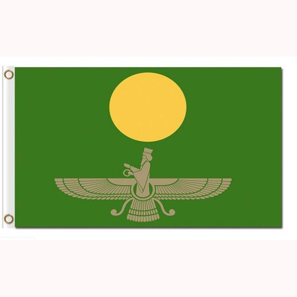 Perzië Perzische Rijk Vlaggen 3X5 Ft 150X90CM Banner 100D Polyester Custom Vlag Grommets,