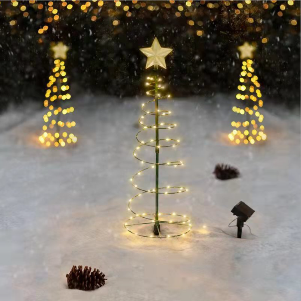 Solar--Weihnachtsbaum-Lichterkette für Höhle Außenbereich, Garten, LED-Lichterkette, IP65, Sternlicht, dekorative Lichter für sterben Weihnachtsdekoration