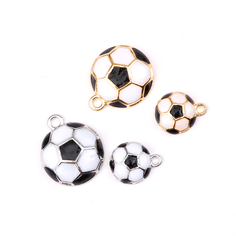 Breloques en émail pour Sport, Football, pendentif, bracelets, bijoux, DIY, artisanat plus à la , 12mm 18mm, 10 pièces/lot