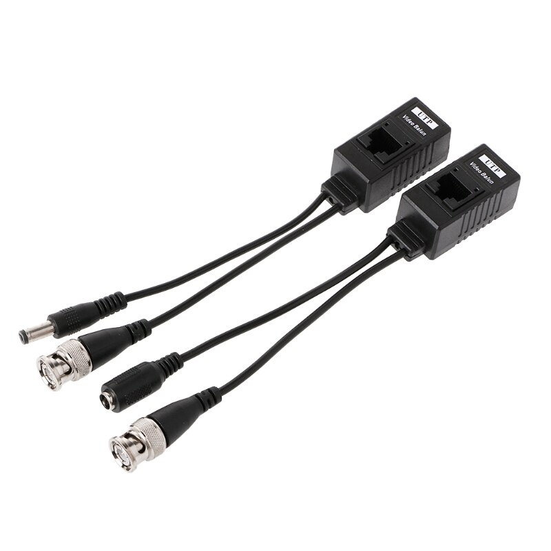 10 Pairs Bnc Naar RJ45 Passieve Video Power + Audio Balun Transceiver Voor Ahd Tvi Cvi Cctv Camera Systeem Accessoires
