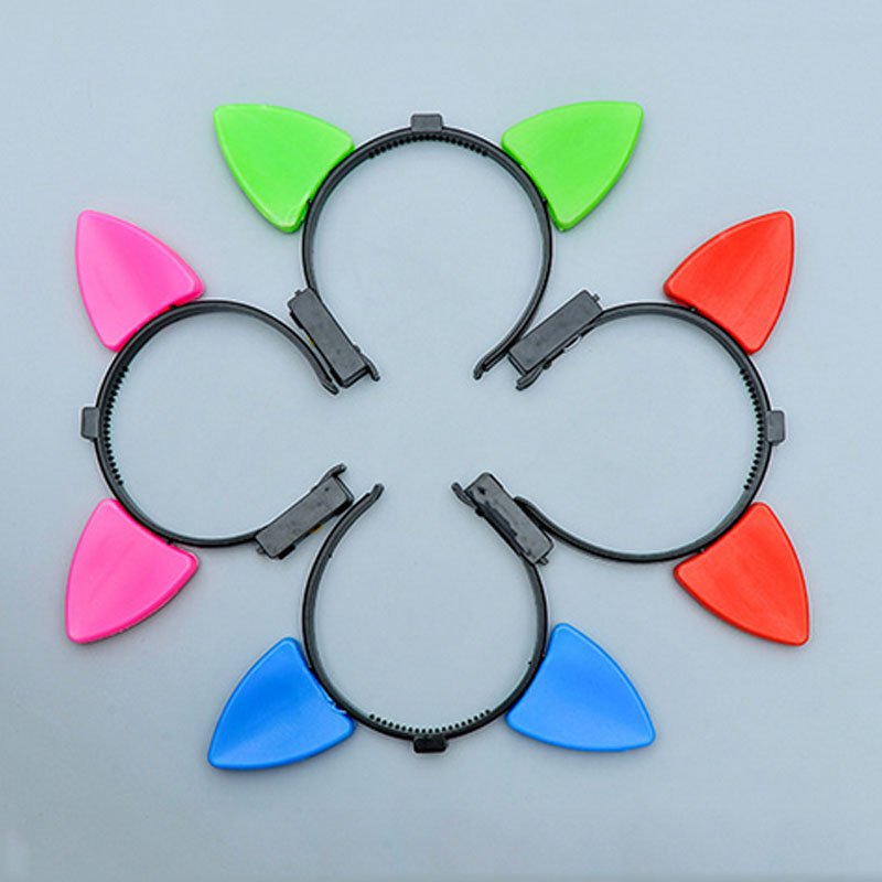 Women Girls LED Flashing Cat Animal Ear Headband Glowing Headwear Hairband Wedding Glow Wedding Party Supplies