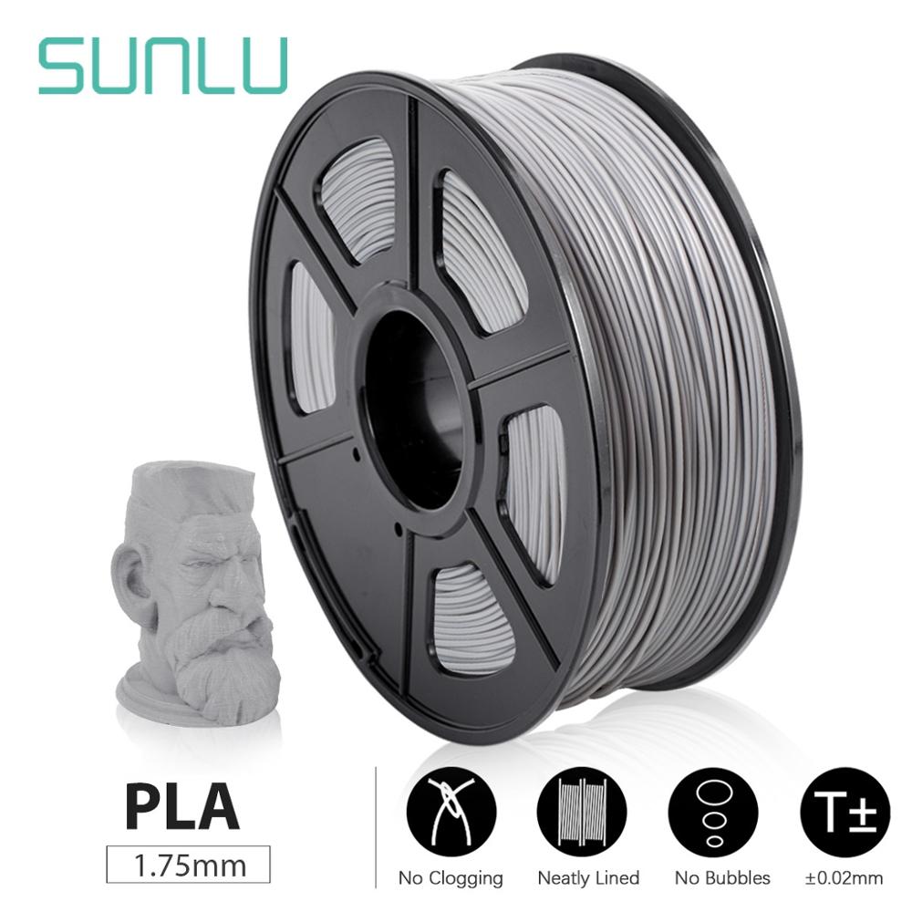 Sunlu Roze 3d Printer Filament 1Kg/2.2lbs 1.75 Mm Pla/Abs Materialen Met Rohs & Bereiken Certificaat 필라멘트 Pla Filamenten: grey