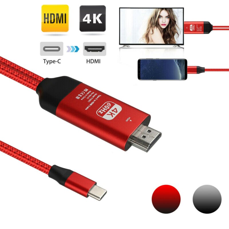 Type C naar HDMI Kabel Voor Samsung Note 10 9 8 S10 S9 S8 Plus 4K MHL Type C naar HDMI AV TV Kabel Adapter