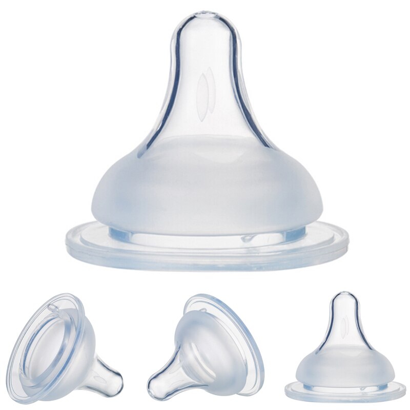 Anti flatulens silikone brystvorte sut medicin feeder vand mad sutteflaske babypleje