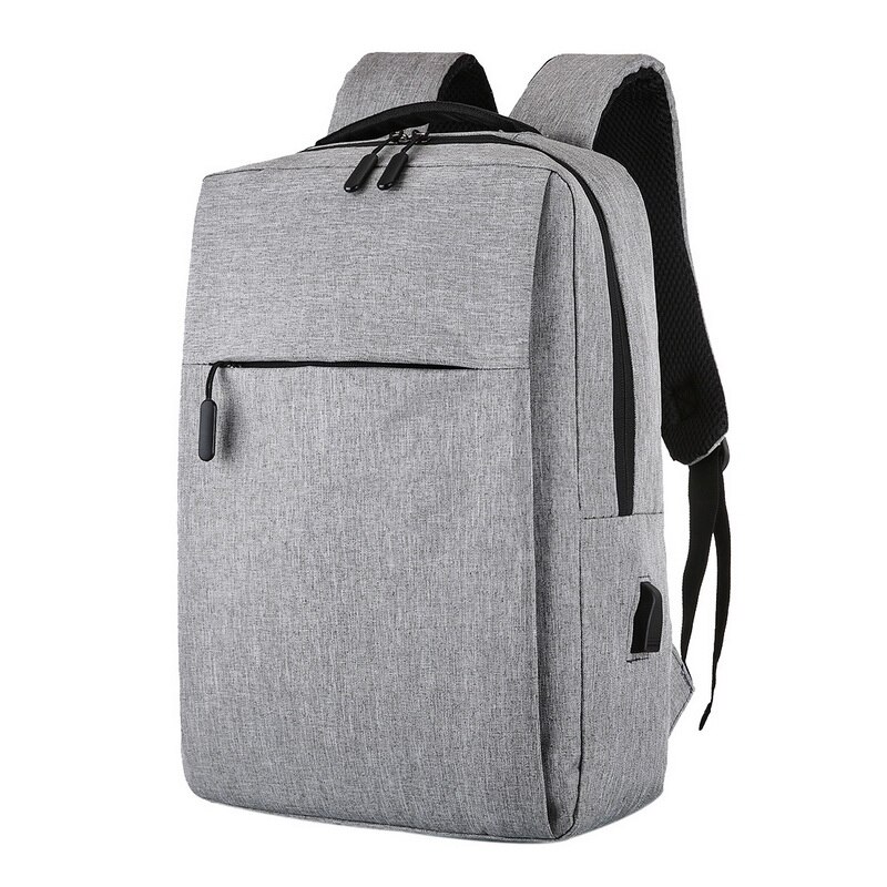 Official Backpack For 15.6 Inch Laptop USB School Bag Rucksack Men Backbag Travel Daypack Male Backpack Mochila: Gray