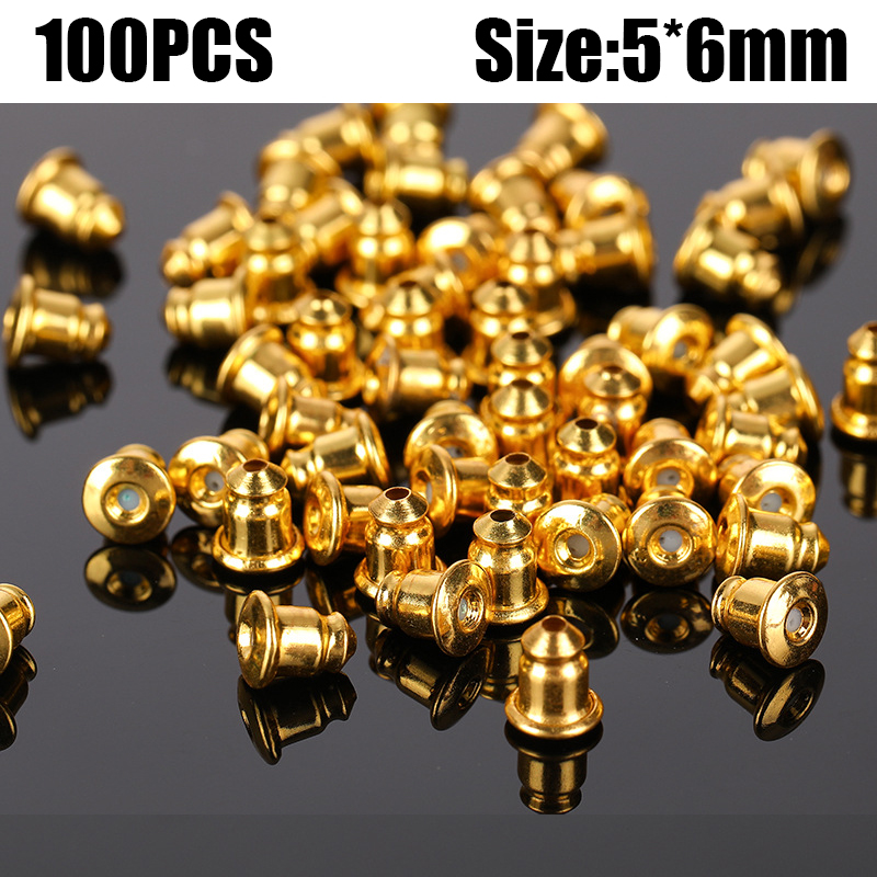 500 Uds caja de tapones para los oídos aleación de goma de silicona transparente pendiente cierre pendientes Kit de accesorios DIY joyería hacer hallazgos de gancho para las orejas: Gris