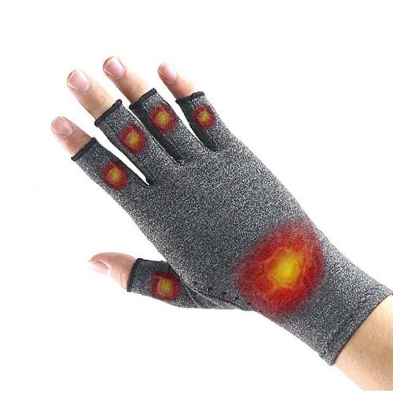 1 Pairs Anti Artritis Half-Vinger Handschoenen Unisex Compressie Beschermende Handschoenen Vingerloze Artritis Handschoenen Voor Vrouwen Mannen