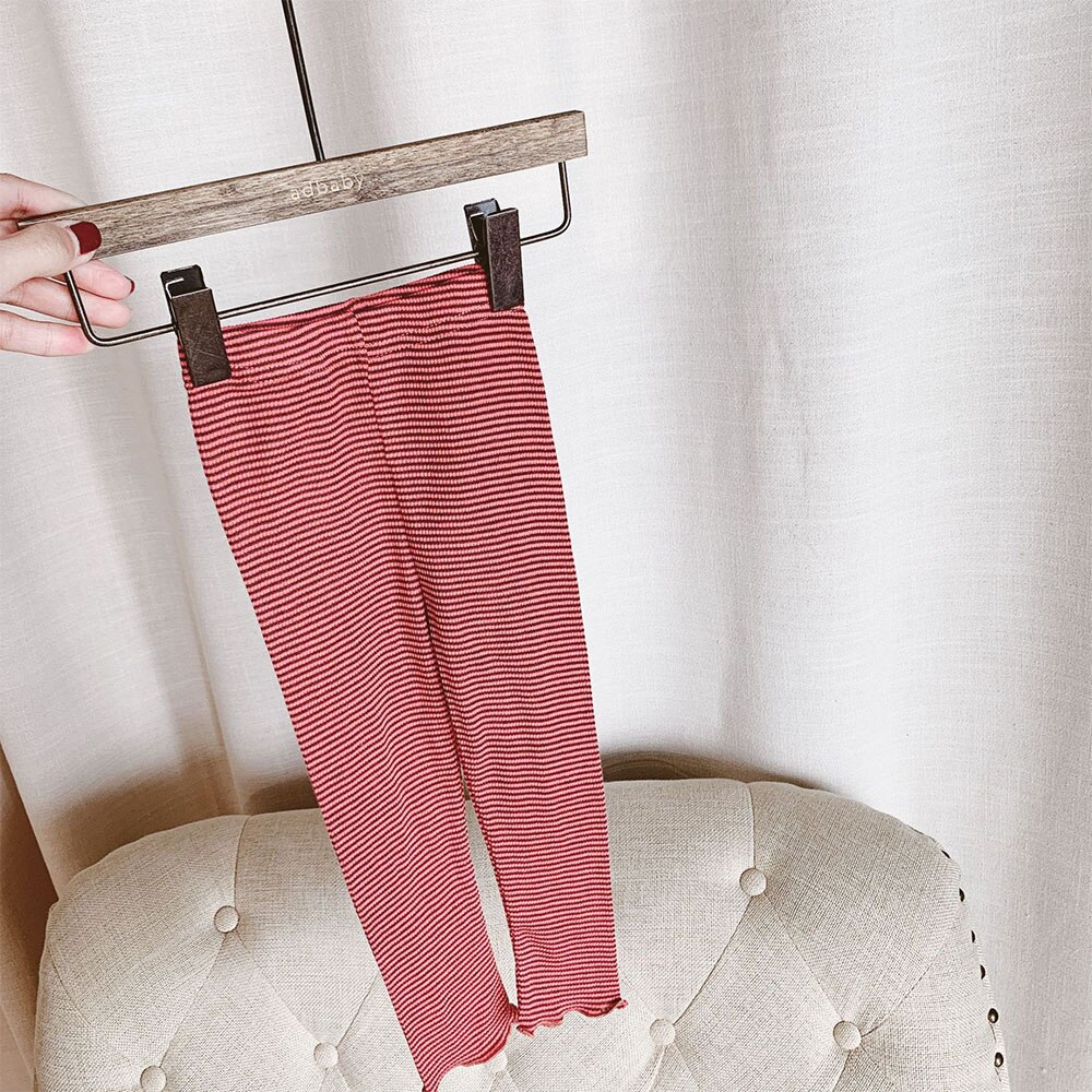 Leggings a righe stile coreano per bambina pantaloni moda primavera abiti Casual per bambini abbigliamento per bambina pantaloni da principessa