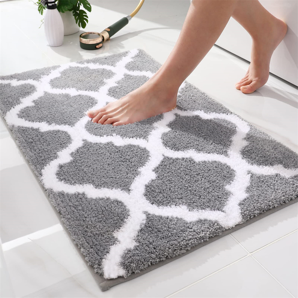 Olanly-alfombrilla de baño suave, alfombra de baño de microfibra súper absorbente, cinta antideslizante, alfombra de agua, suelo de ducha, alfombrillas de baño de lujo