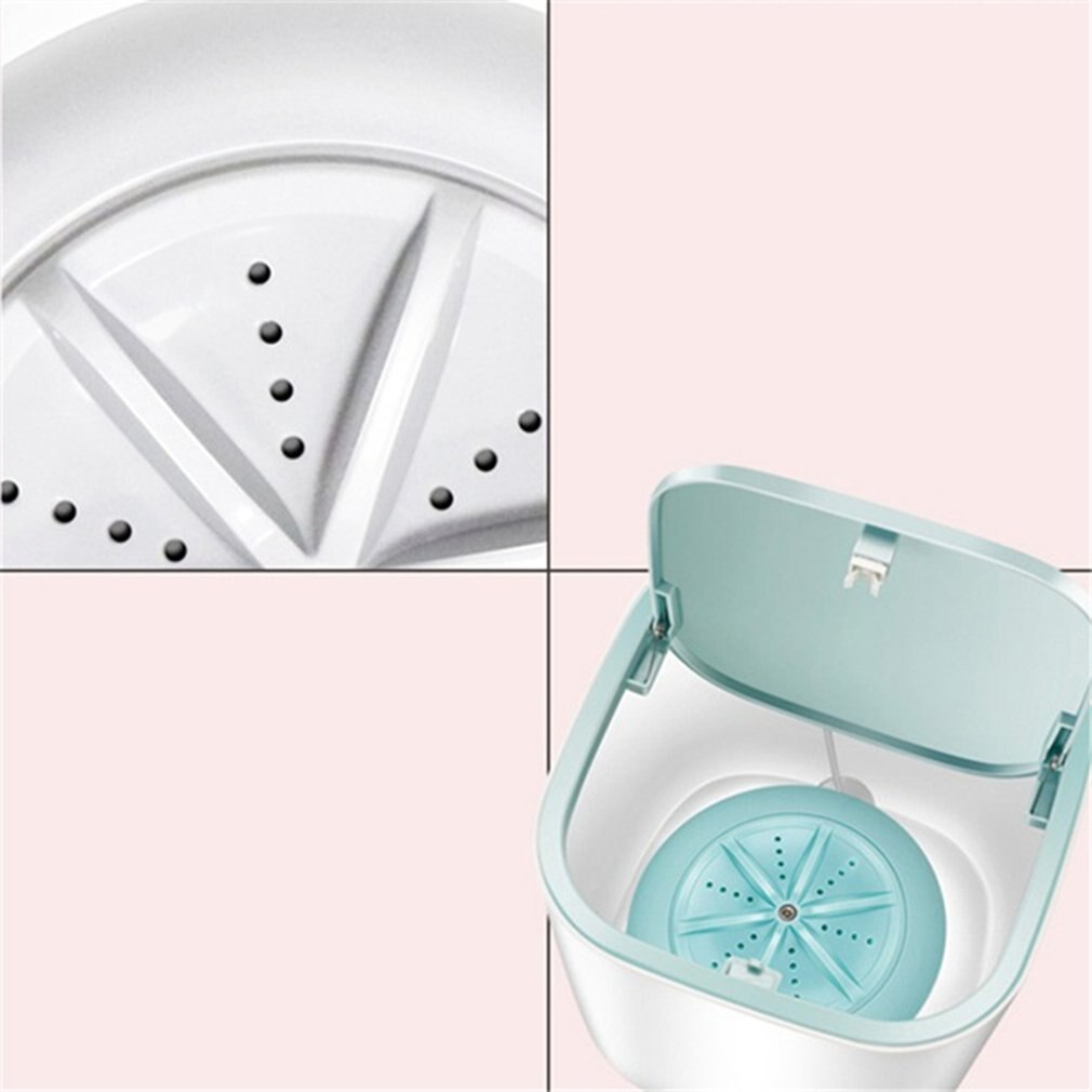 Husstand lille vasketromle mini usb turbo vaskemaskine elevkollegium stort moment vaskemaskine