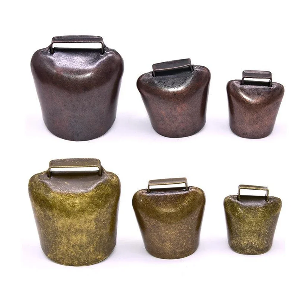 Campana de Metal para pastoreo, campana para ovejas y vacas, campanas de cobre para ganado, ovejas, campana fuerte para animales, accesorios de campana de posicionamiento para vacas y ovejas