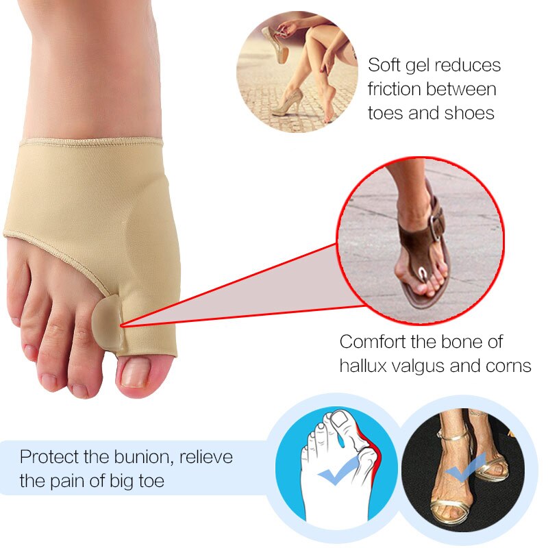 Hallux Valgus Ballen Korrektor Orthopädische Fuß Werkzeuge Knochen Daumen Erzähler Klammer Pedikübetreffend Socken Fuß Zehe Separatoren Bahre