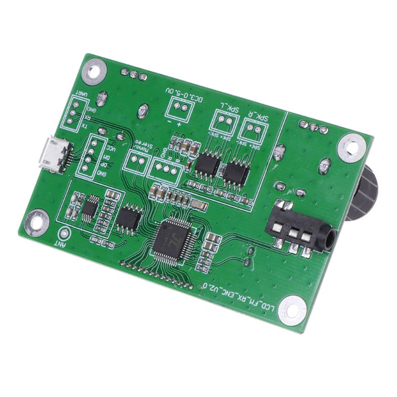 Módulo receptor de rádio fm estéreo digital 87-108mhz dsp &amp; pll lcd + controle serial