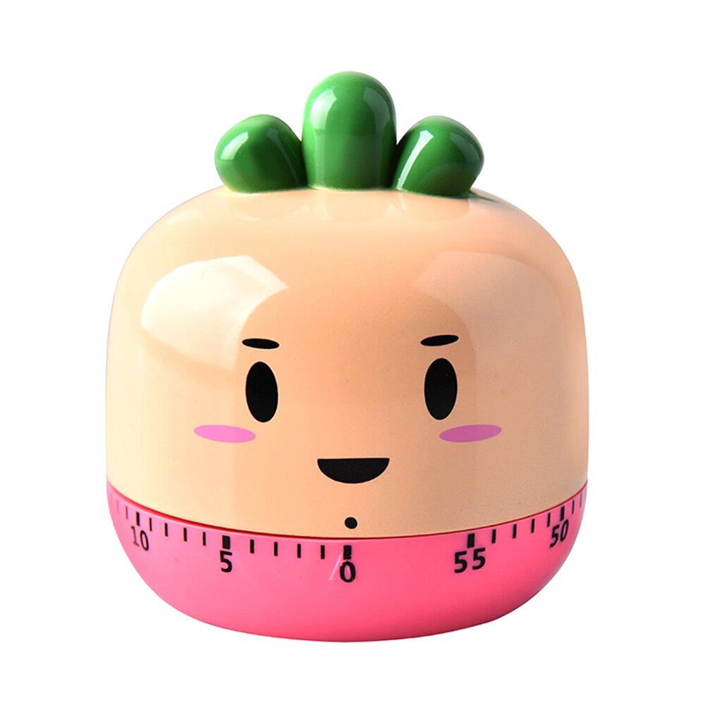 60 Minutes Kitchen Timer Fruit Shaped Plastic Mechanical Kitchen Timer Reminder Kitchen Countdown Clock Timepiece Kitchenware