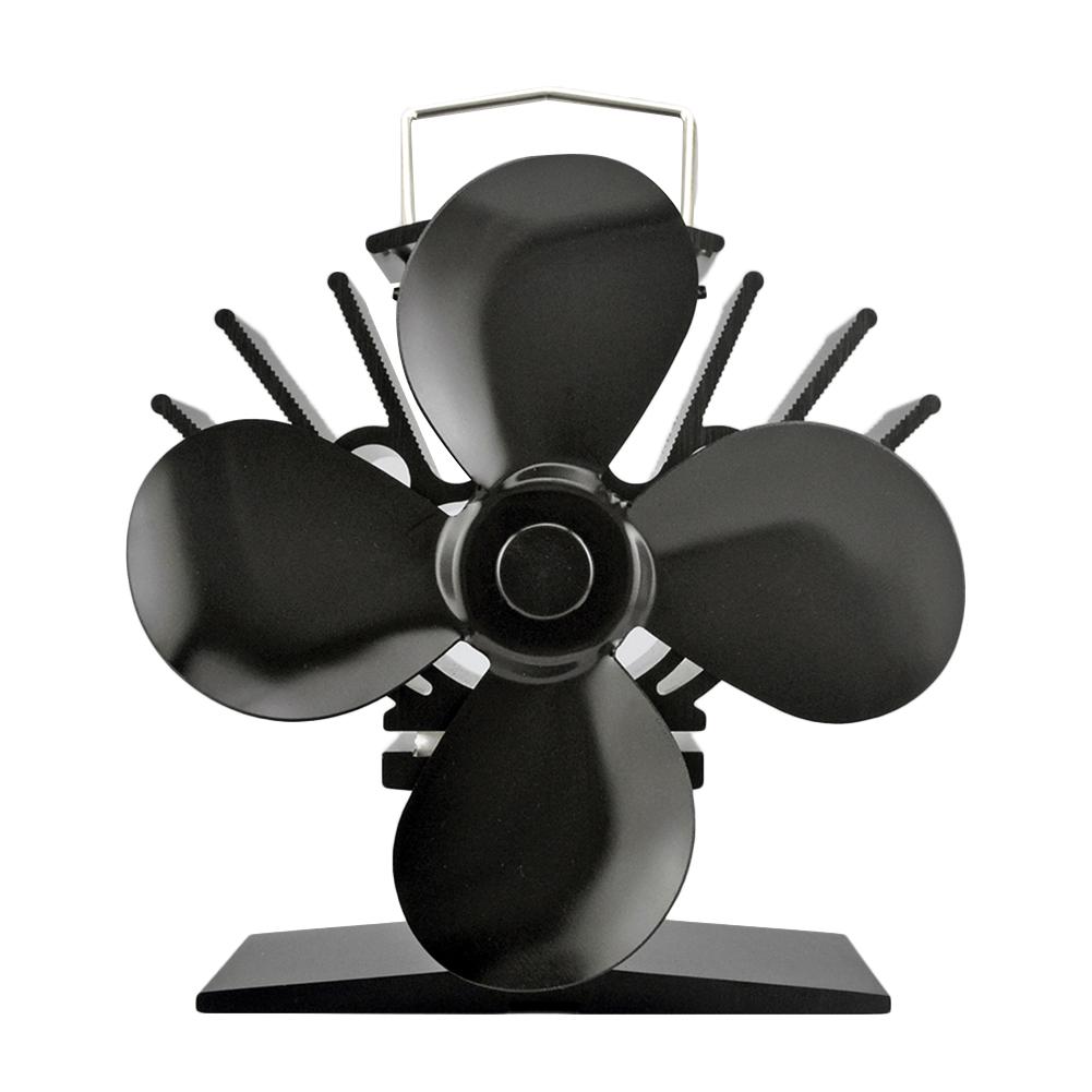 Thermal Power Fan Fireplace Fan 5 Blade Heat Powered Stove Fan Wood Log Burner Fireplace Eco Friendly Fan Heat Distribution
