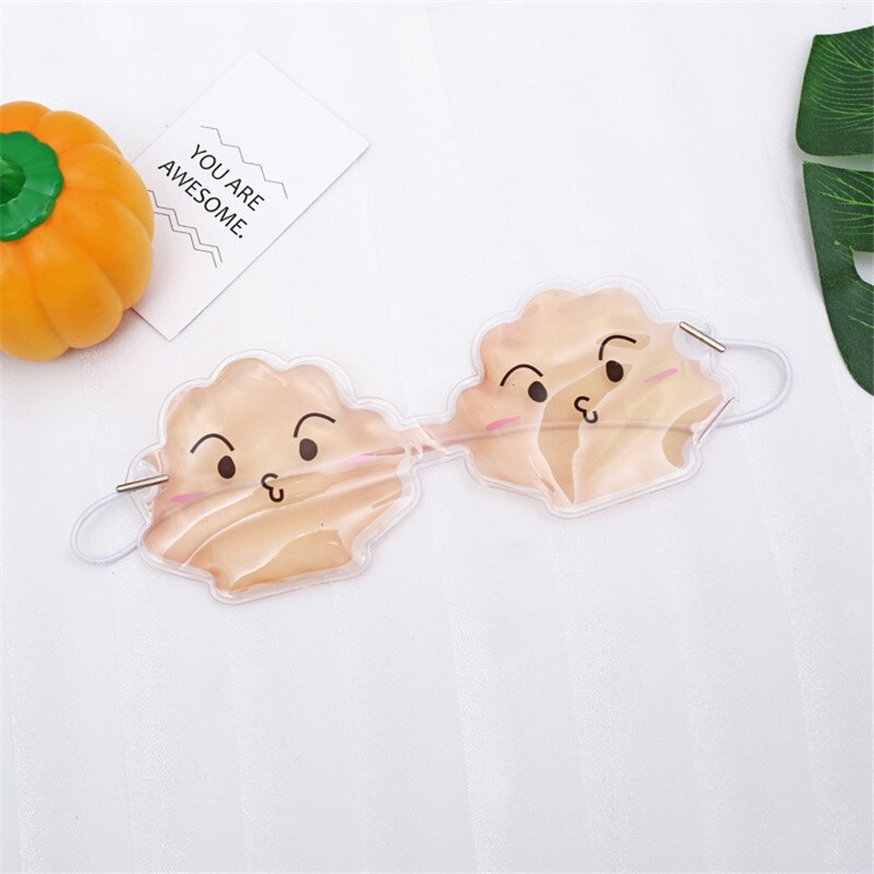 Ice Eye Patch Sleep Eyeshade Cute Cartoon Fruits Cold Compress Relieve Fatigue Sandy Beach Eye Patch Healthcare: qin