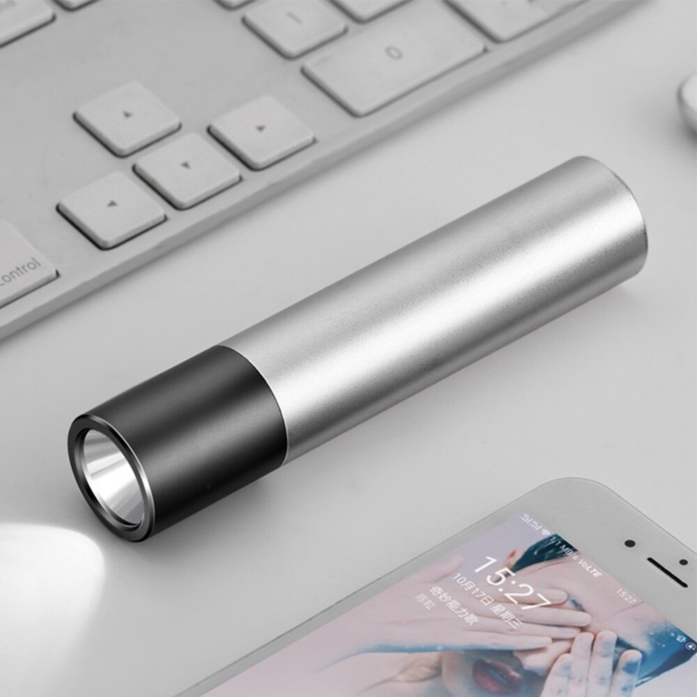 Mini linterna LED recargable por USB Con 3 modos de iluminación, linterna a prueba de agua, Zoom telescópico, traje portátil para iluminación nocturna