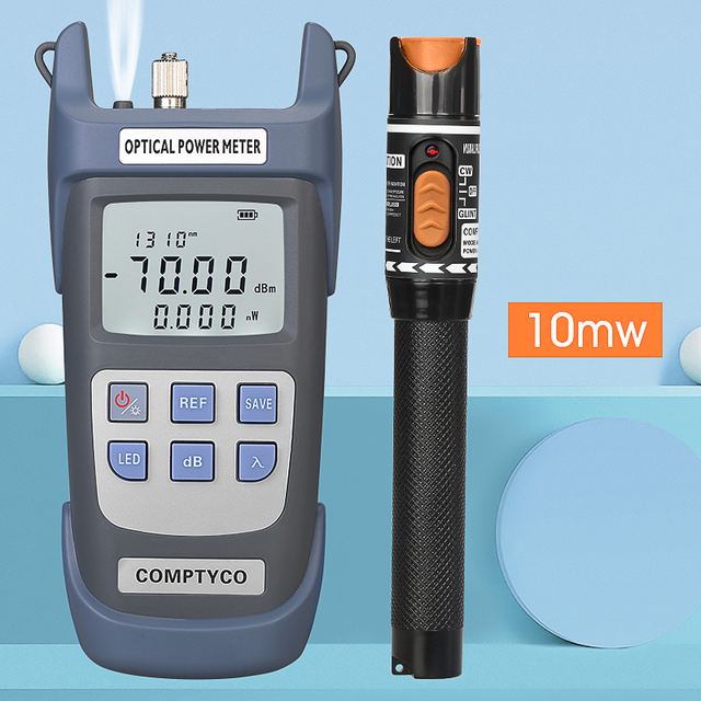 Multifunction Optical Power Meter OPM with Visual Fault Locator optical fiber tester 5KM 10km 20KM 30km VFL 10/30MW/50MW FTTH: G710A and 10MW
