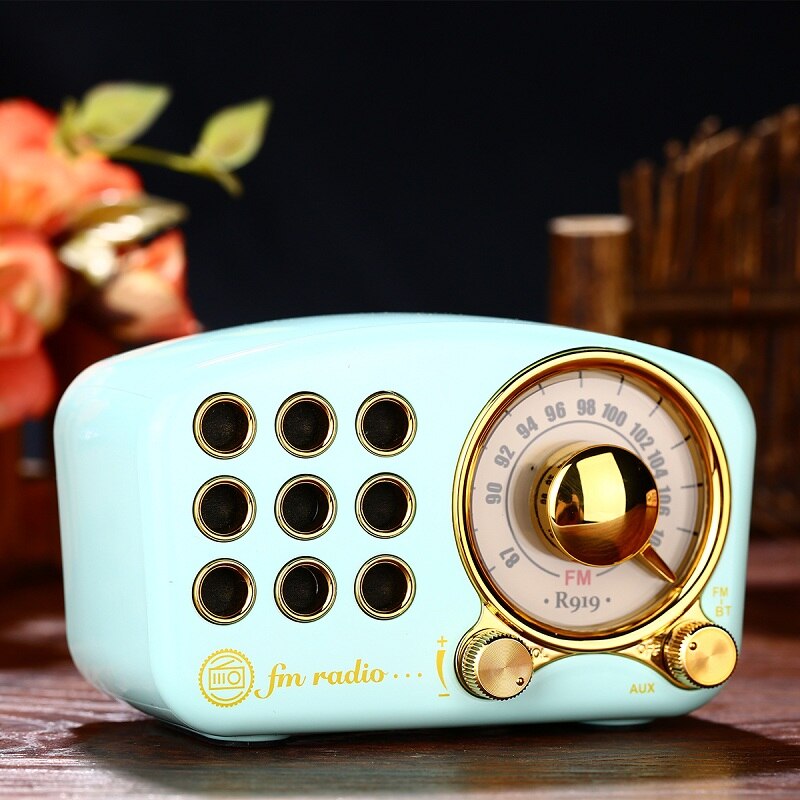PRUNUS Portable rétro Radio AM FM USB radio récepteur bluetooth haut-parleur AUX TF MP3 téléphone lecteur de musique Radio Rechargeable