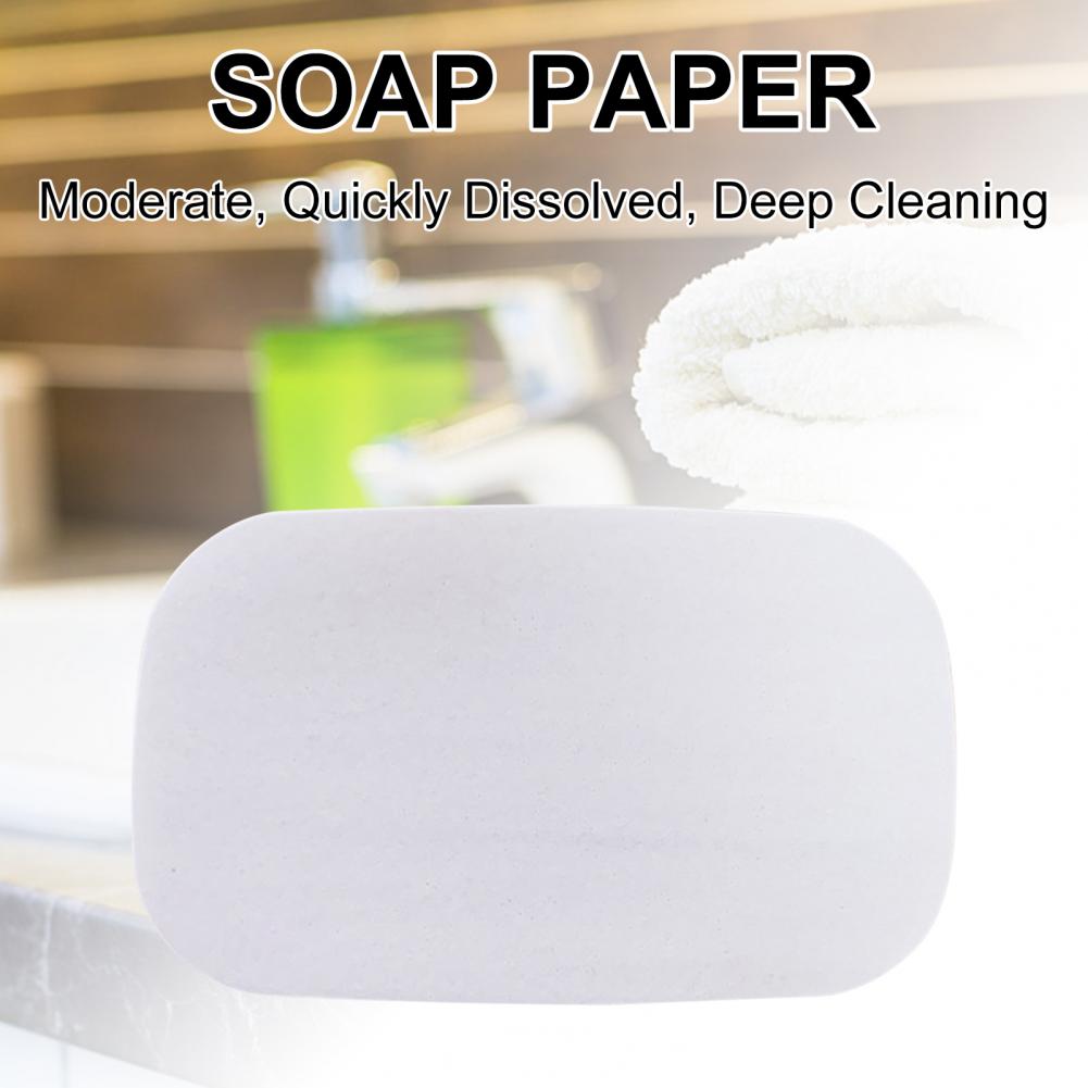 Paper Soap Slice Moderate Useful Healthy Quickly Dissolved Bath Soap Paper