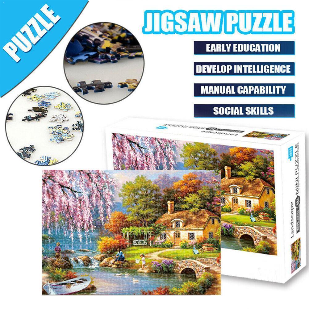 Jigsaw 1000 Stuks Puzzels Idylic Landschap Zelfassemblerende Puzzels Voor Volwassenen Puzzels Decoratie Thuis Decompressie Q2N5