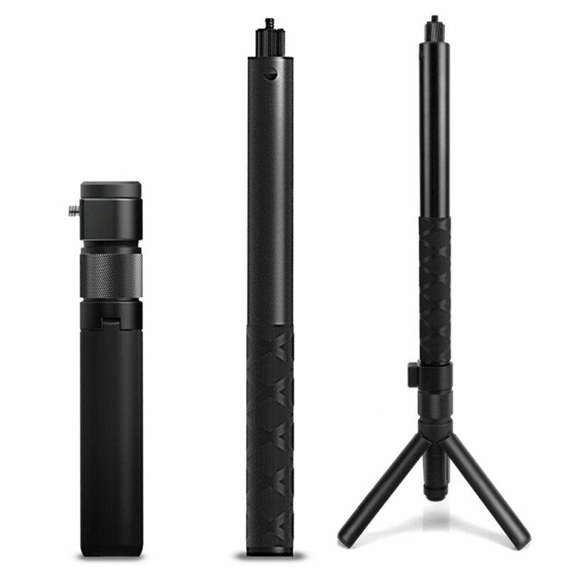 1.1m roterende onzichtbare selfiesticks + ingebouwde statief roterende beugel voor insta 360 one x en  a 360 vr camera time kit