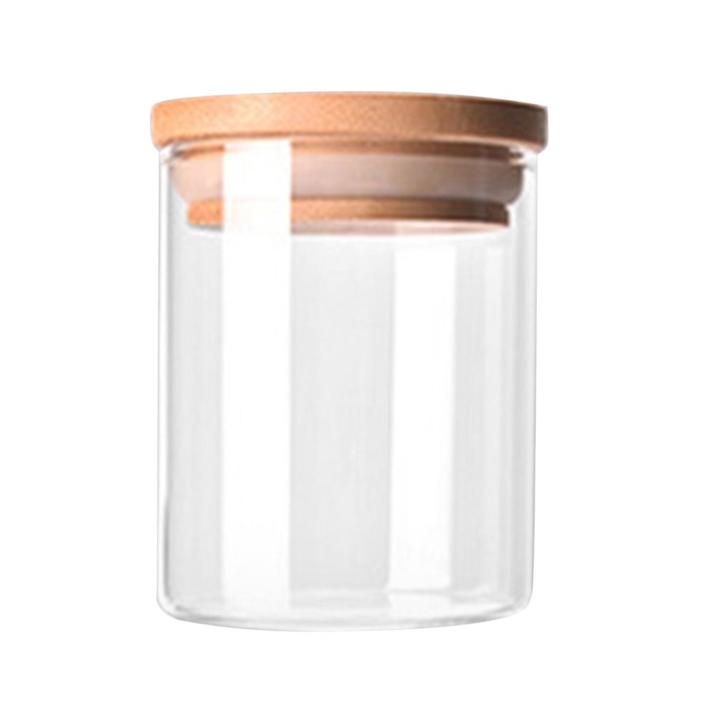 Transparent High Borosilicate Glass Kitchen Storage Bottle Store Food Ingredient Candy Biscuit Storage Jar Organization: 65 x 80 mm