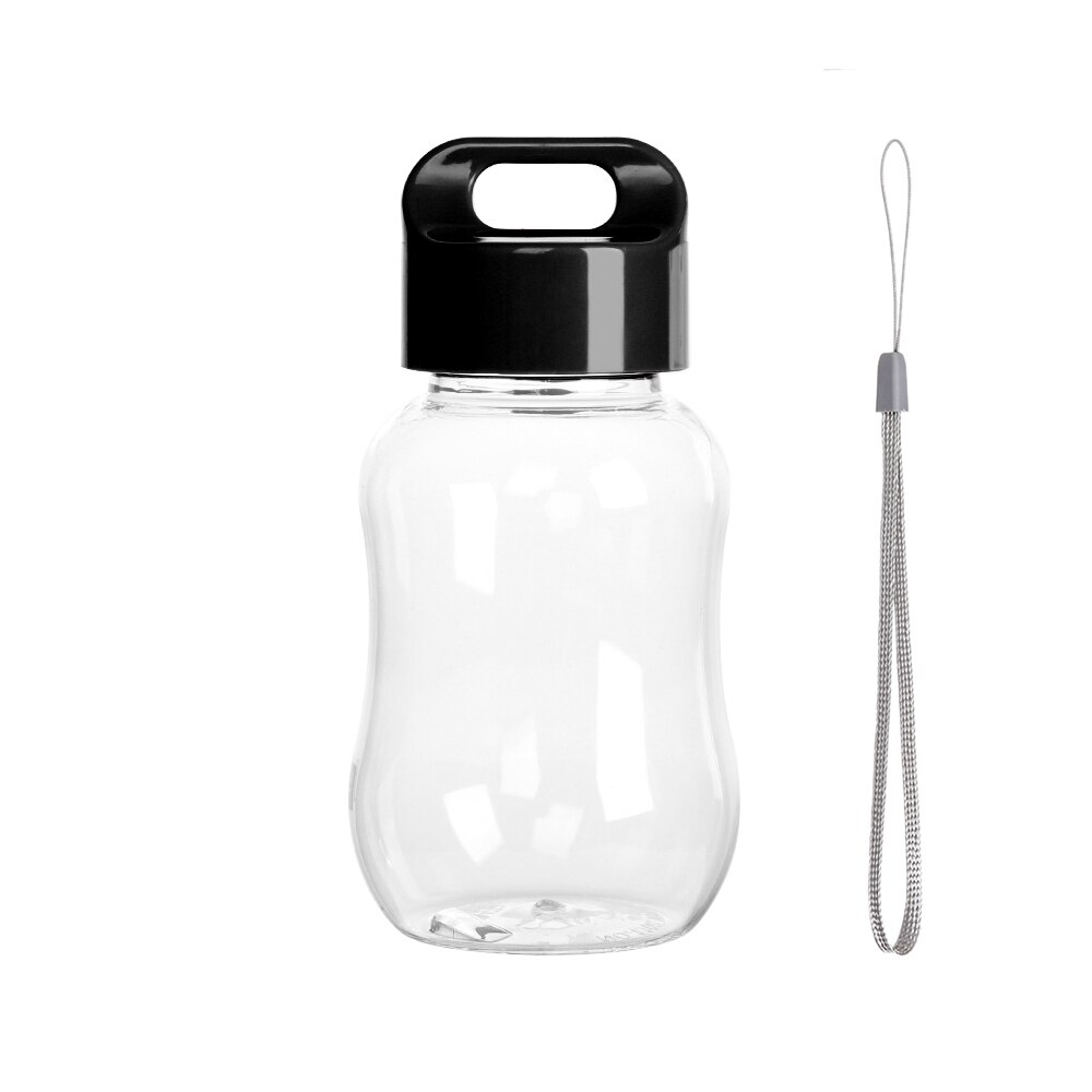 Hem nappvattenflaska låst plast vattenläckage-säker sport dricksflaska för vatten barn te tumbler cykling: 180ml- svarta