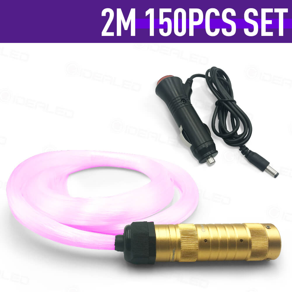 Optic Fiber Lights 0.75mm Smart APP control RGBW Starry Sky Ceiling night Light Optical Fiber Cable available Car Decoration: 2m 150pcs set / 80pcs Optic Fiber