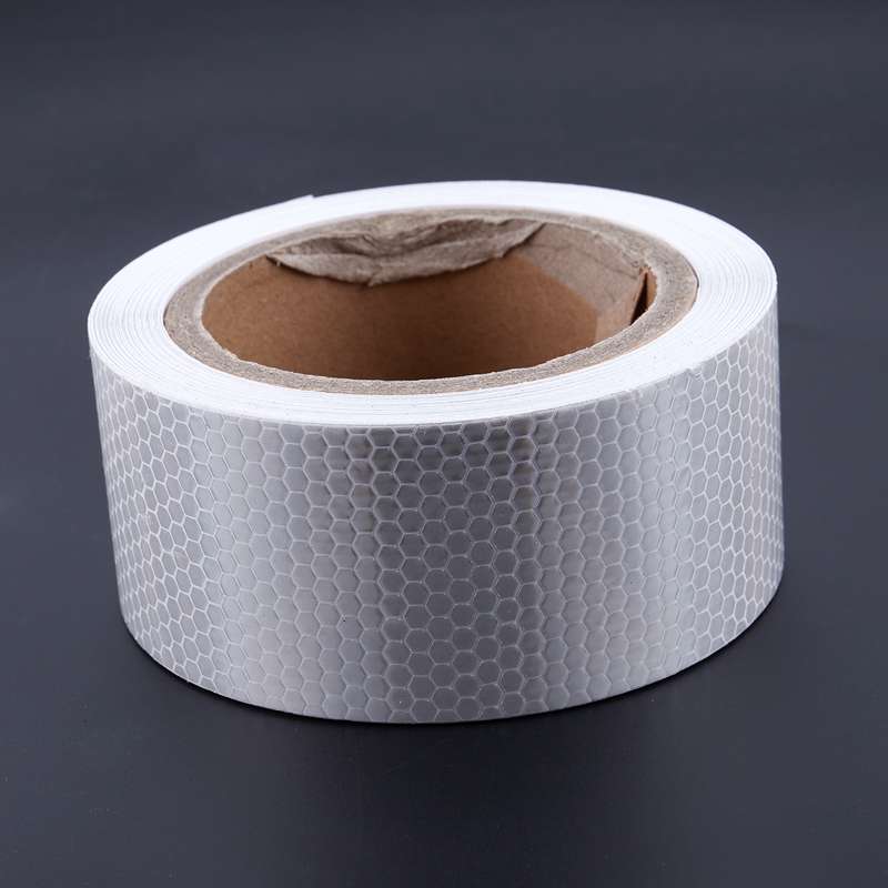 10M X 5Cm Veiligheid Waarschuwing Tape Reflecterende Tape Zelfklevende Tape Reflecterende Strip Verkeer Reflecterende Stickers Kleur Van wit
