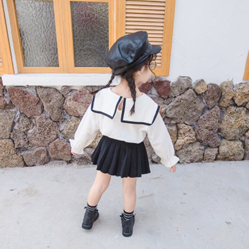 Girls' shirts, spring and autumn clothes, casual girls, Korean style tops, college style, fresh and fashionable children's shirt