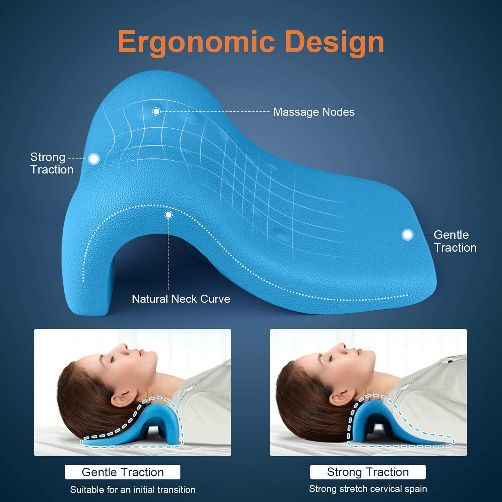 Oreiller de Massage pour la colonne cervicale, civière de cou, extensible, gravité, Relaxation musculaire, Traction, épaule, soulage la douleur, Correction de la colonne vertébrale