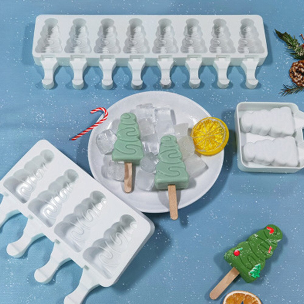 Baking Mini Ice Cream Molds,Silicone Popsicle Molds Cake,Cakesicle Mold for DIY Ice Pops,Oval,8-Cavity，4-Cavity