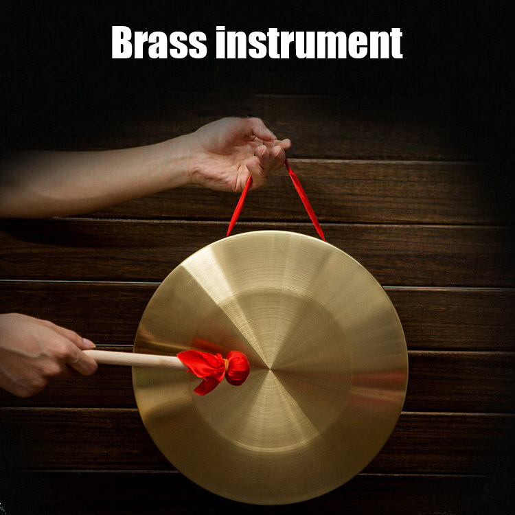 Hand Gong Met Houten Stok Traditionele Chinese Folk Muziekinstrument Speelgoed Voor Kids XD88