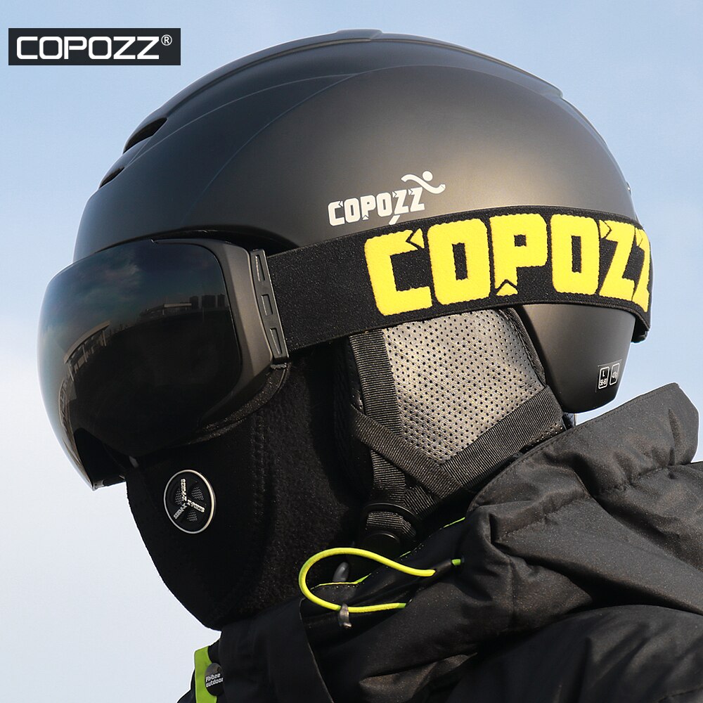 Copozz capacete de esqui integralmente moldado snowboard capacete masculino feminino skate skate capacete de esqui snowboard